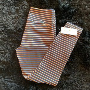 Spiritual Gangster Essential Black Leggings with Rainbow Stripe Size Large L